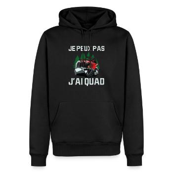Je Peux Pas J'ai Quad - Sweat à capuche Premium bio Homme - noir - Devant - Nico (187cm)