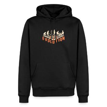 The Evolution of Chess - Men’s Premium Organic Hoodie - black - Front - Nico (187cm)
