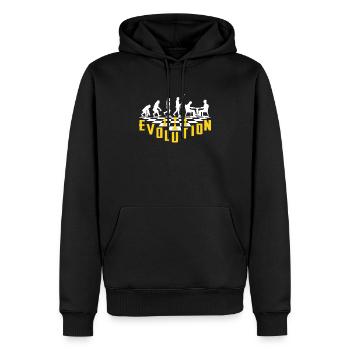 The Evolution of Chess - Men’s Premium Organic Hoodie - black - Front - Nico (187cm)