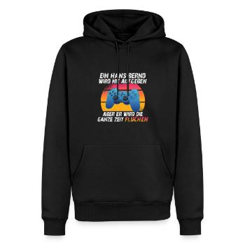 Ein Hans-Bernd wird nie aufgeben - Männer Premium Bio Hoodie - Schwarz - Vorne - Nico (187cm)