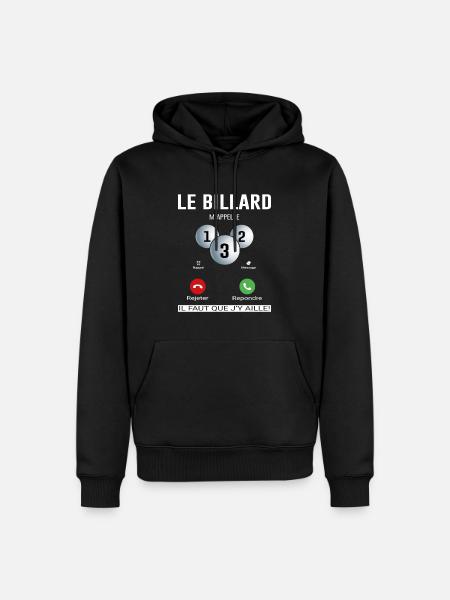 Le Billard M'appelle - Sweat à capuche Premium bio Homme - noir