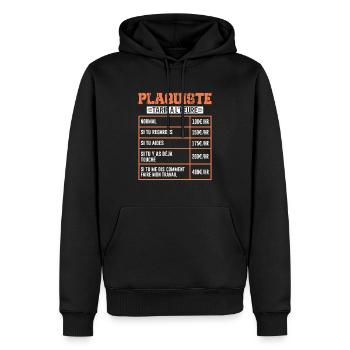 Le Tarif Horaire D'un Plaquiste - Sweat à capuche Premium bio Homme - noir - Devant - Nico (187cm)