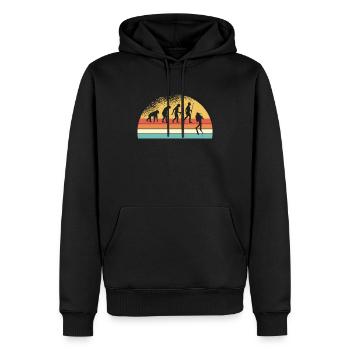 Évolution De La Plongée Vintage Idée Cadeau Mer - Sweat à capuche Premium bio Homme - noir - Devant - Nico (187cm)