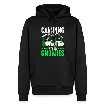 Camping Mit Meinen Gnomien - Camper Gnome - Männer Premium Bio Hoodie - Schwarz - Vorne - Nico (187cm)
