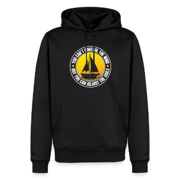 Segel Spruch Segeln Segler Ozean See Meer - Männer Premium Bio Hoodie - Schwarz - Vorne - Nico (187cm)