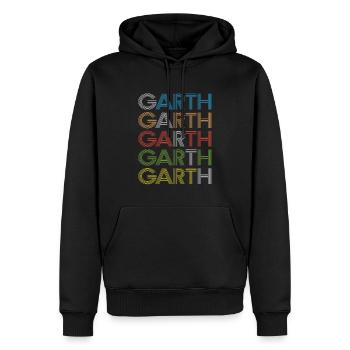 Garth - Sweat à capuche Premium bio Homme - noir - Devant - Nico (187cm)