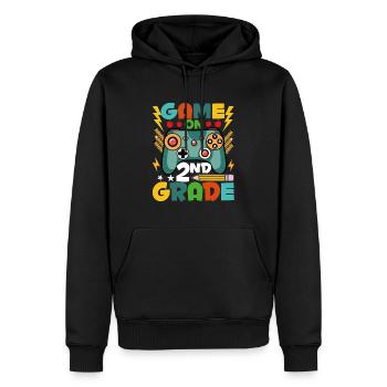 Jeu Sur Le 2ème Grade - Sweat à capuche Premium bio Homme - noir - Devant - Nico (187cm)