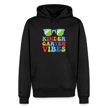 Kindergarten Vibes - Männer Premium Bio Hoodie - Schwarz - Vorne - Nico (187cm)