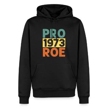 Pro 1973 Roe - Männer Premium Bio Hoodie - Schwarz - Vorne - Nico (187cm)