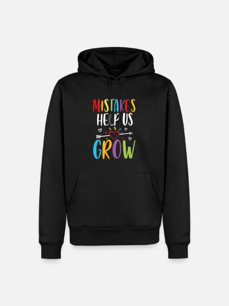 Mistakes help us grow - Men’s Premium Organic Hoodie - black