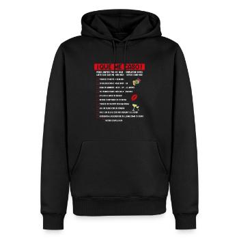 Liste De Demandes De Mariage Pour Les Mariés - Sweat à capuche Premium bio Homme - noir - Devant - Nico (187cm)