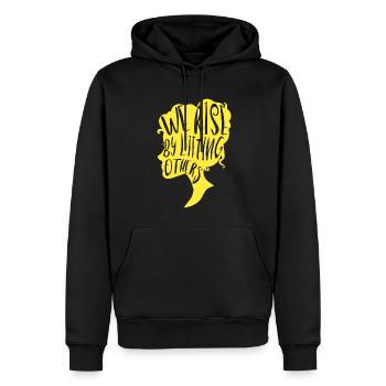 Nous nous élevons en élevant les autres - spirituellement - Sweat à capuche Premium bio Homme - noir - Devant - Nico (187cm)