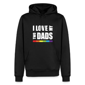 Ich Liebe Meine Beiden Väter - LGBT-Unterstützung - Männer Premium Bio Hoodie - Schwarz - Vorne - Nico (187cm)