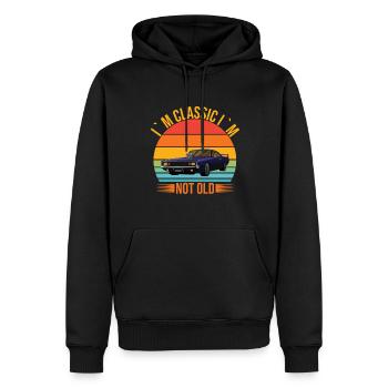 Ich Bin Klassik Nicht Alt - Auto - Männer Premium Bio Hoodie - Schwarz - Vorne - Nico (187cm)