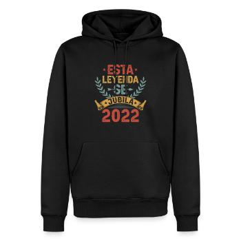 Cette Légende Prend Sa Retraite En 2022 - Sweat à capuche Premium bio Homme - noir - Devant - Nico (187cm)