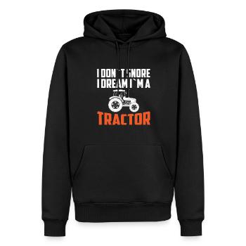 Ich Schnarche Nicht Ich Träume Ich Bin Ein Traktor - Männer Premium Bio Hoodie - Schwarz - Vorne - Nico (187cm)