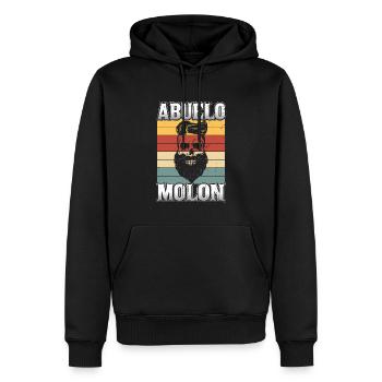 Papou Cool - Sweat à capuche Premium bio Homme - noir - Devant - Nico (187cm)