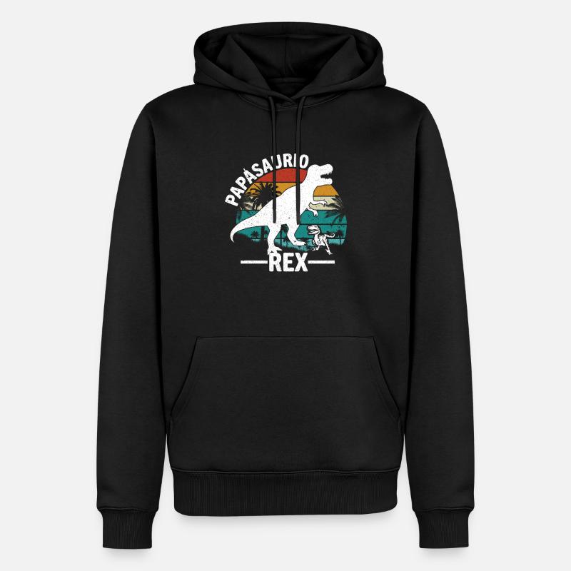 Papàsaurio Rex - Sweat à capuche Premium bio Homme - noir