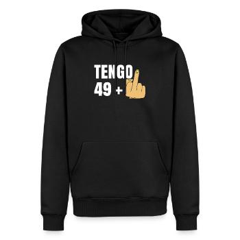 Ich bin 50 Jahre alt - Männer Premium Bio Hoodie - Schwarz - Vorne - Nico (187cm)