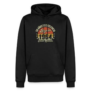58 Años Vintage Birthday Nacido En Agosto De 1964 - Sweat à capuche Premium bio Homme - noir - Devant - Nico (187cm)
