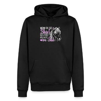 Shirt noch sauber ist war ich noch nicht im Stall - Männer Premium Bio Hoodie - Schwarz - Vorne - Nico (187cm)