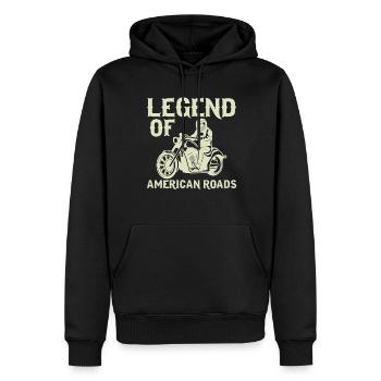 Legende Der Amerikanischen Straßen - Männer Premium Bio Hoodie - Schwarz - Vorne - Nico (187cm)