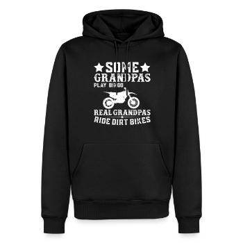 Einige Opas Spielen Bingo Mein Opa Ride Dirt Bikes - Männer Premium Bio Hoodie - Schwarz - Vorne - Nico (187cm)