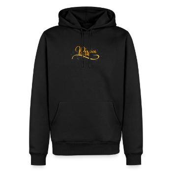 Papa En Or Idées Cadeau Fêtes Des Pères - Sweat à capuche Premium bio Homme - noir - Devant - Nico (187cm)