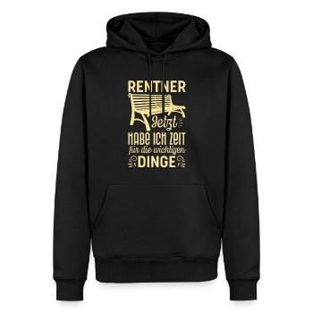 Offizielles Ruhestand Shirt für Rentner - Männer Premium Bio Hoodie - Schwarz - Vorne - Nico (187cm)