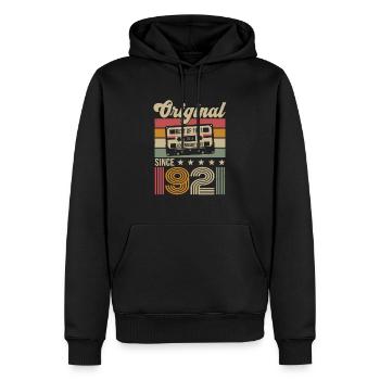 Vintage Geburtstag Originelle Geschenkidee 1921 - Männer Premium Bio Hoodie - Schwarz - Vorne - Nico (187cm)