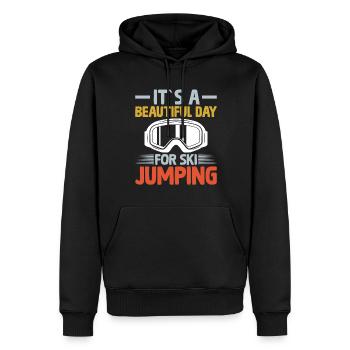 Es Ist Ein Wunderschöner Tag Für Skisprünge - Männer Premium Bio Hoodie - Schwarz - Vorne - Nico (187cm)