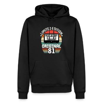 Édition Limitée Du Meilleur De L'original De 1981 - Sweat à capuche Premium bio Homme - noir - Devant - Nico (187cm)