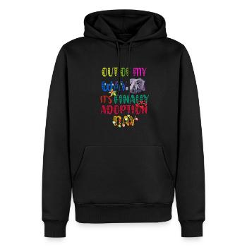 Out of My Way It's Finally Adoption Day Party - Männer Premium Bio Hoodie - Schwarz - Vorne - Nico (187cm)
