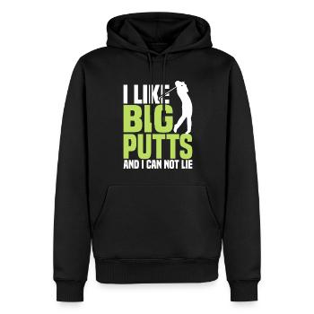 I like big putts and I can't lie - Men’s Premium Organic Hoodie - black - Front - Nico (187cm)
