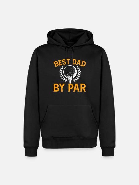 Best father of par - golf - Men’s Premium Organic Hoodie - black