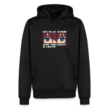 Ich Mag Anime und 3 Leute Japan Manga - Männer Premium Bio Hoodie - Schwarz - Vorne - Nico (187cm)