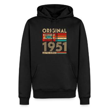Original legendary hits Best of 1951 - Men’s Premium Organic Hoodie - black - Front - Nico (187cm)