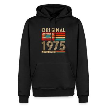 Original legendäre Hits Best of 1975 - Männer Premium Bio Hoodie - Schwarz - Vorne - Nico (187cm)