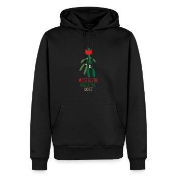 Le gui m’a fait le faire Symbole de l’amour - Sweat à capuche Premium bio Homme - noir - Devant - Nico (187cm)