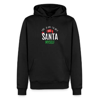 Je suis Somthing D’un Père Noël moi-même drôle de Noël - Sweat à capuche Premium bio Homme - noir - Devant - Nico (187cm)