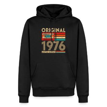 Original legendäre Hits Best of 1976 - Männer Premium Bio Hoodie - Schwarz - Vorne - Nico (187cm)