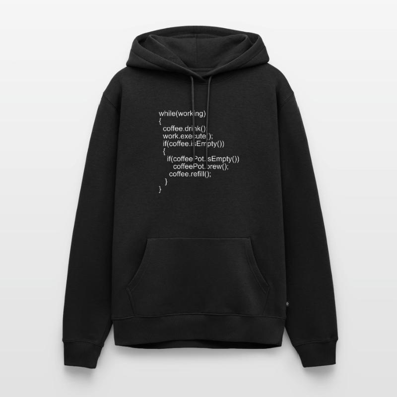 Source code Program code for programmers Men’s Premium Organic Hoodie