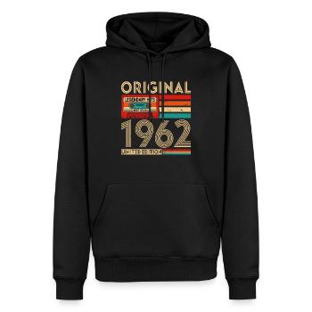 Ernte 1962 Vintage Geburtstag Retro Geschenk - Männer Premium Bio Hoodie - Schwarz - Vorne - Nico (187cm)