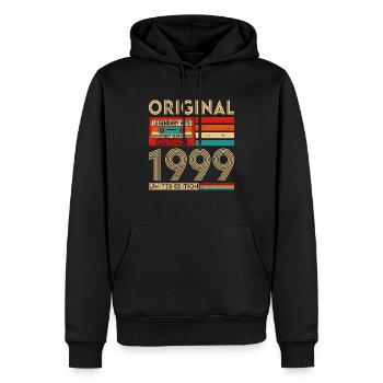 Made in 1999 Vintage Geburtstagsgeschenk 1999 - Männer Premium Bio Hoodie - Schwarz - Vorne - Nico (187cm)