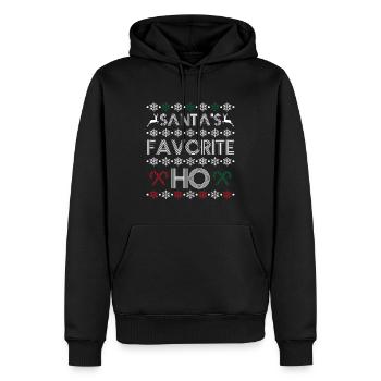 Santa's favorite ho - Sweat à capuche Premium bio Homme - noir - Devant - Nico (187cm)