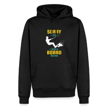 Tut mir leid, ich kann keinen Board Meeting Wakeboarder haben - Männer Premium Bio Hoodie - Schwarz - Vorne - Nico (187cm)