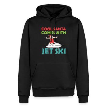 Cooler Weihnachtsmann Kommt Mit Jetski - Christmas - Männer Premium Bio Hoodie - Schwarz - Vorne - Nico (187cm)