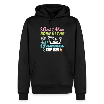 Beste Mutter Geboren Im Sommer 69 - Sommer - Männer Premium Bio Hoodie - Schwarz - Vorne - Nico (187cm)