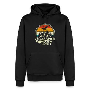 Einzigartig seit 1927 - Männer Premium Bio Hoodie - Schwarz - Vorne - Nico (187cm)