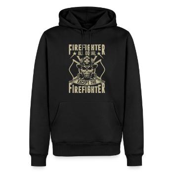 Firefighter all the same except the firefighter - Men’s Premium Organic Hoodie - black - Front - Nico (187cm)